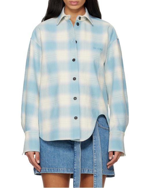 The Attico Blue The Eliza Checked Shirt