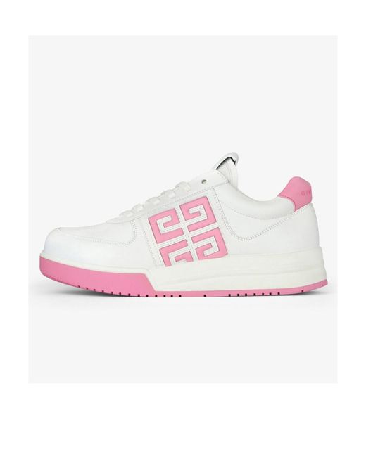 Givenchy White G4 Logo Detailed Low-Top Sneakers