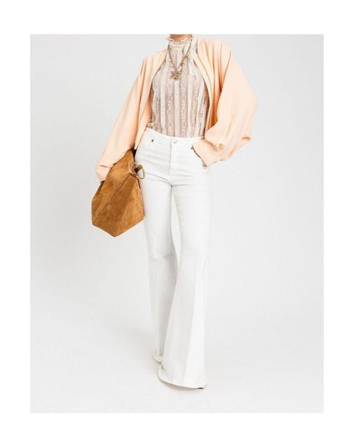 Twinset Natural Zip-Up Bomber Jacket