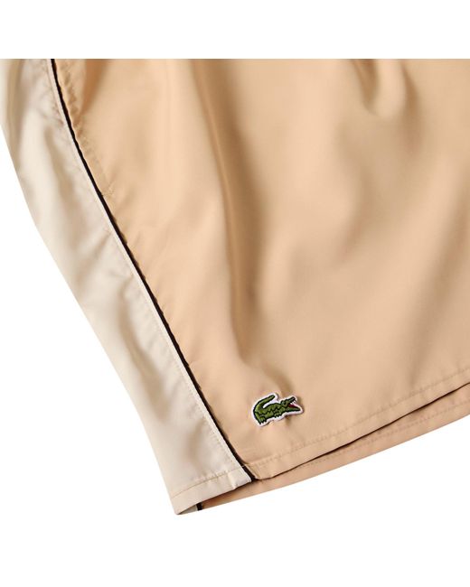 Lacoste Natural Elastic Waistband Athletic Shorts for men
