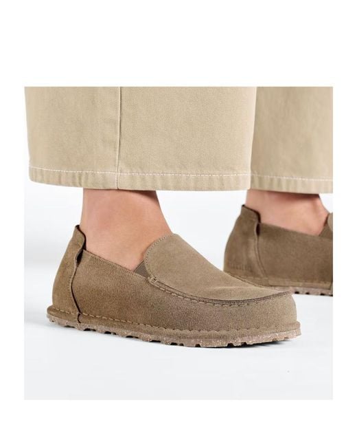 Birkenstock Brown Utti Suede Slip-On Shoes