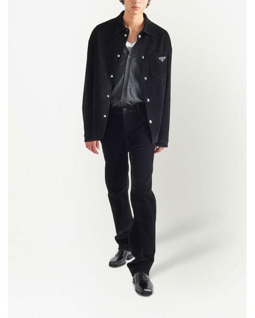 Prada Blue Long-Sleeved Shirt for men