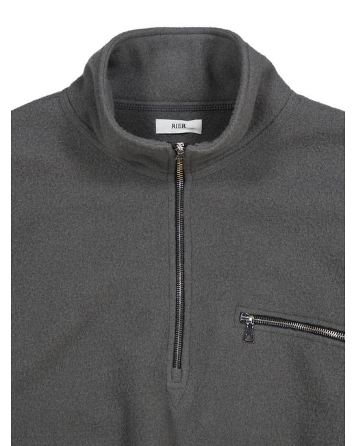 Rier Black Stand-Up Collar Sweatshirt for men