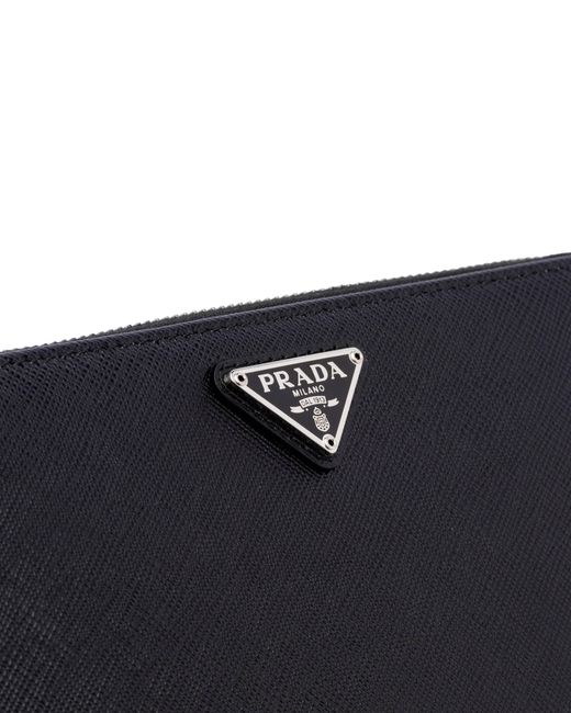 Prada White Zipped Around Wallet