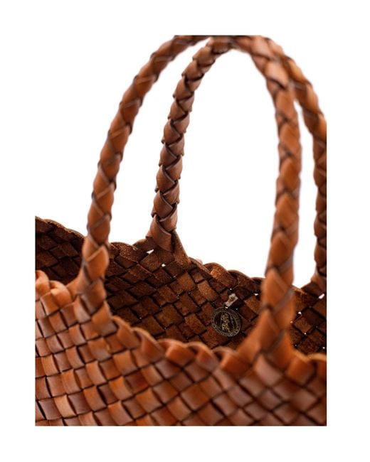 Dragon Diffusion Brown Santa Croce Small Tote Bag