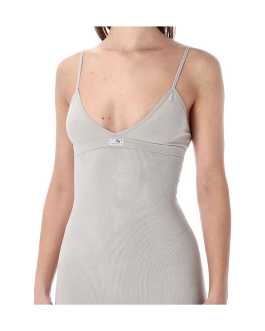 MM6 by Maison Margiela White Suspender Dress