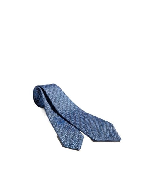 Gucci Blue Gg Silk Jacquard Tie for men