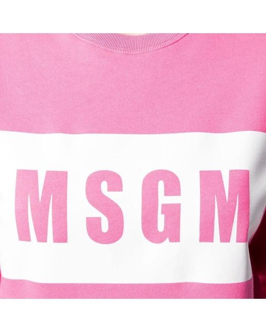 MSGM Pink Logo Sweater