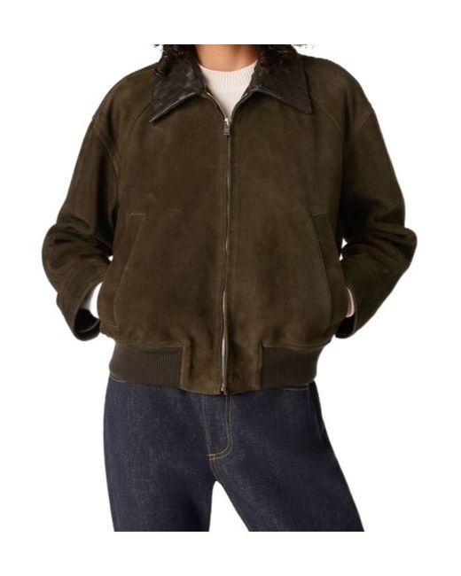 Bottega Veneta Brown Suede Leather Blouson