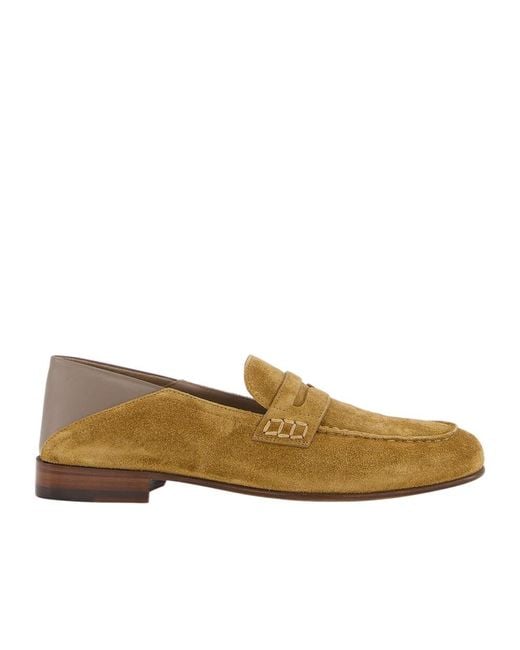 Manolo Blahnik Natural Round Head Loafer Shoes for men