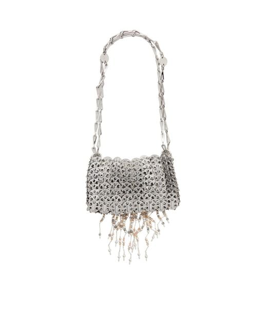Rabanne White Metal Chain Shoulder Bag