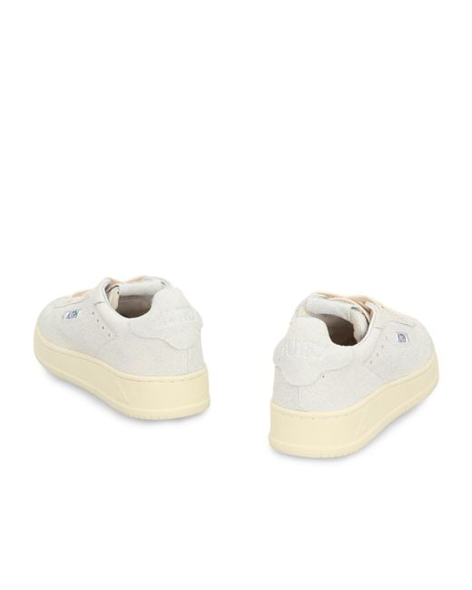Autry White Dallas Lace-Up Sneakers