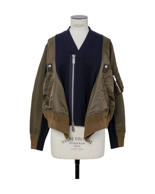 Sacai Blue Insert Cardigan Jacket