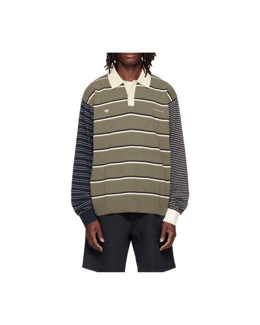 Adidas Green Originals X Song For The Mute Striped Polo Shirt for men