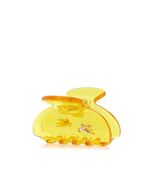 Etro Yellow Logo Hair Accessories