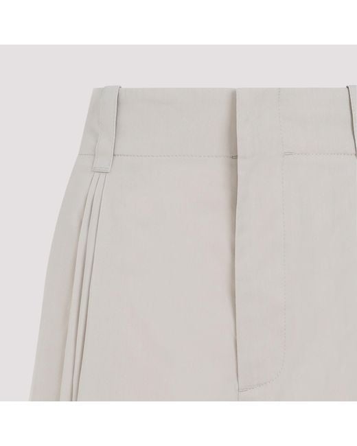 Bottega Veneta White Pleated Detail Tailored Trousers