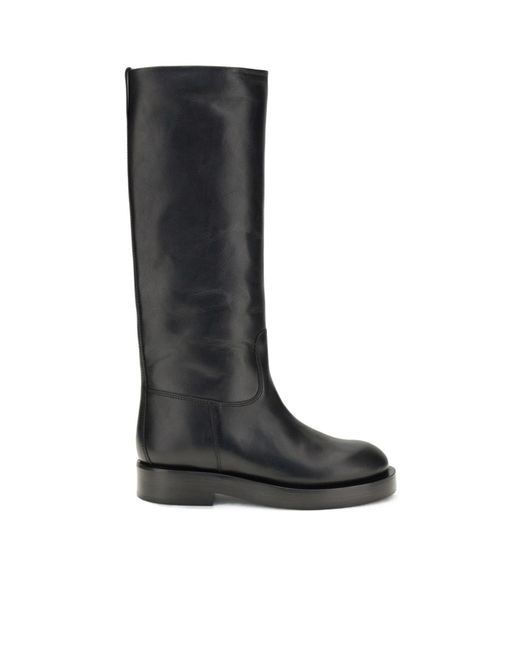 Paris Texas Black Leather Kneehigh Boots