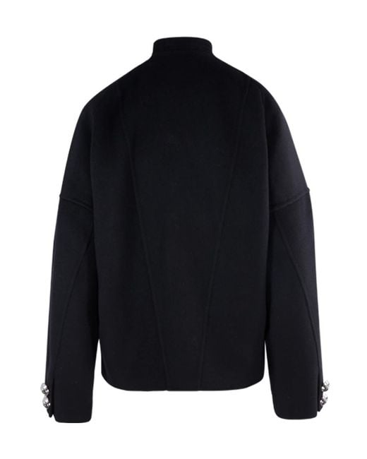Emilio Pucci Black Pucci Ruffled Piped-Trim Jacket