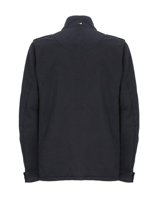 Herno Blue High-Neck Zipped Jacket for men