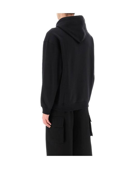 Valentino Blue Vltn Logo Printed Drawstring Hoodie for men