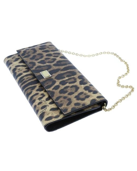 Dolce & Gabbana Multicolor Leopard Print Wallet