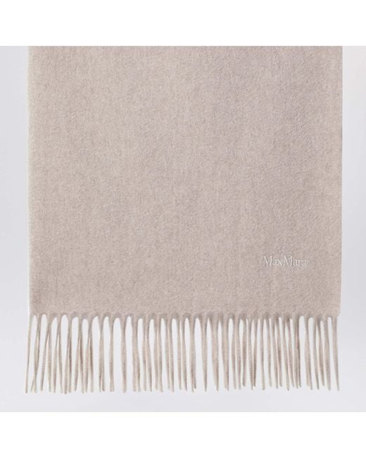 Max Mara White Tassel Scarf