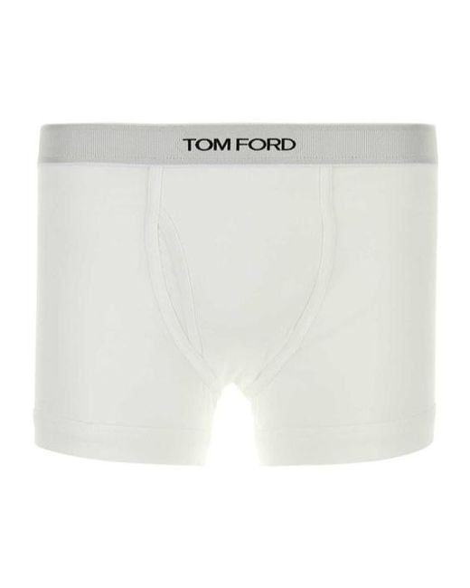 Tom Ford White Elastic-Waist Boxer Briefs for men