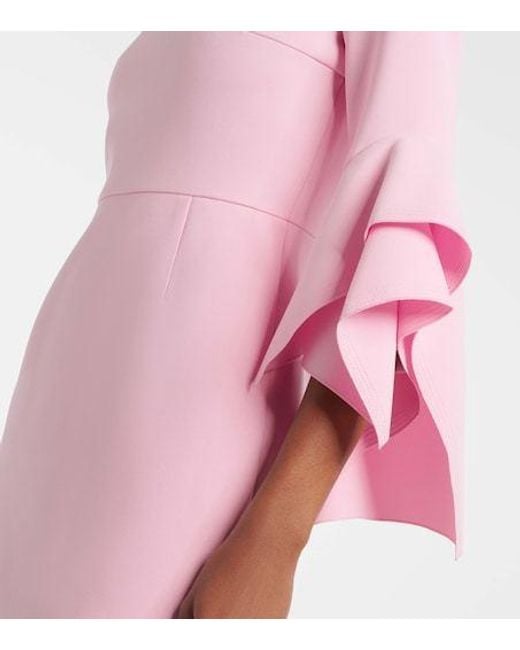 Roksanda Pink Ruffled Midi Dress