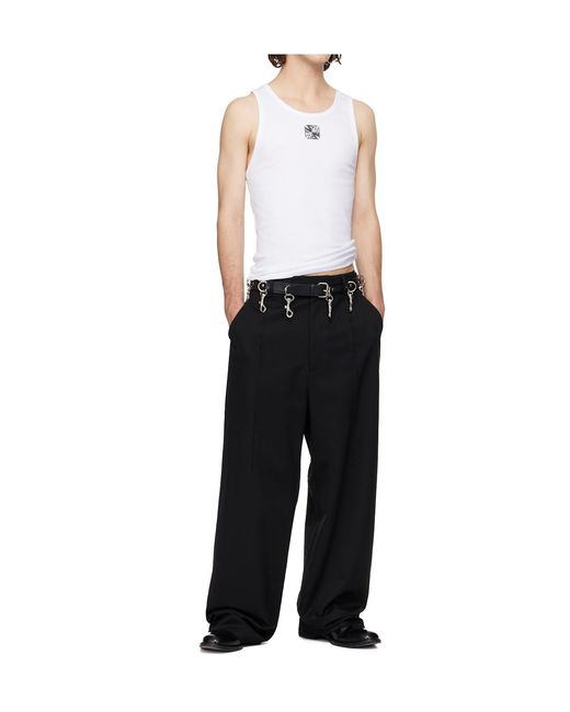 Vetements Black Casual Pants With Belt Loops for men