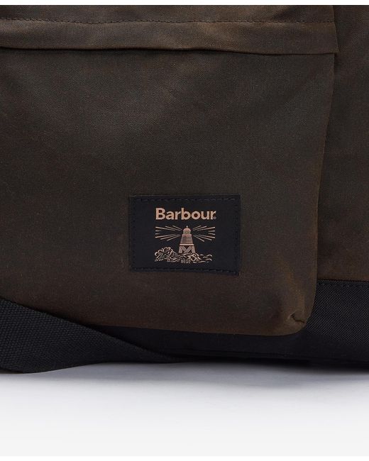 Barbour Black Field Waxed Holdall for men