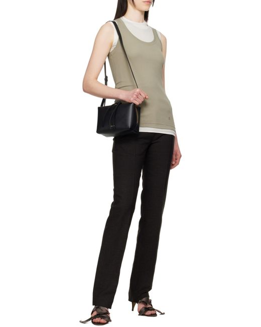 Jil Sander Black Double Zipped Shoulder Bag
