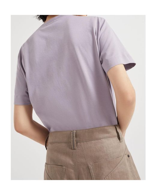 Brunello Cucinelli Natural Pleated Wide-Leg Trousers