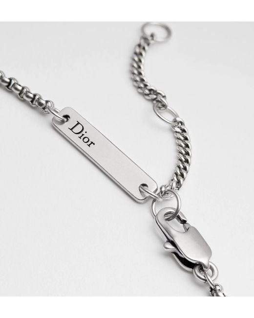 Dior Metallic Cameo Bee Necklace for men
