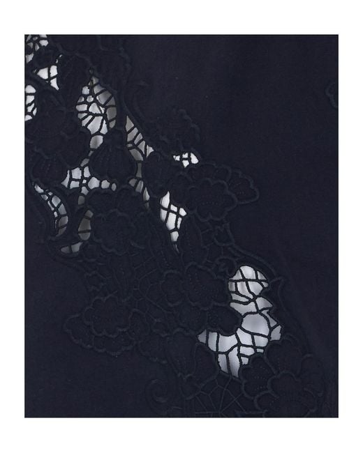 Twinset Blue Embroidered Sleeveless Top