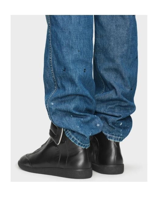 Maison Margiela Blue Stained-Effect Jeans for men