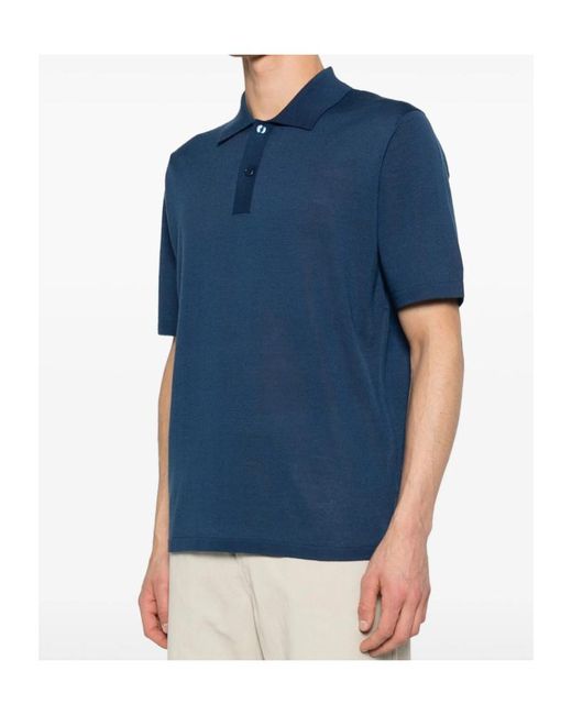 Samsøe & Samsøe Blue Buttoned Polo Shirt for men