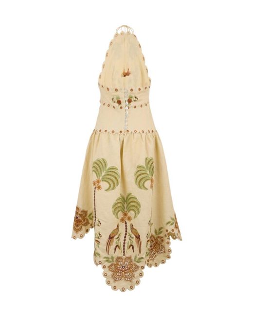 Farm Rio Metallic Forest Midi Dress