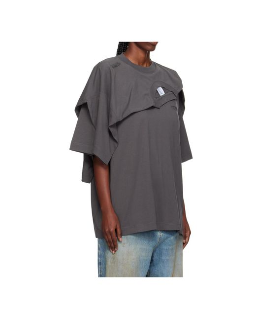 Vetements Gray Double-Layer T-Shirt