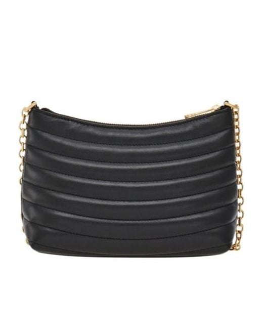 Ferragamo Black Ferragamo Gancini Zipped Shoulder Bag