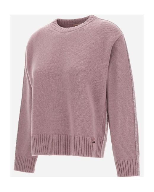 Herno Purple Crew-Neck Wool Sweater