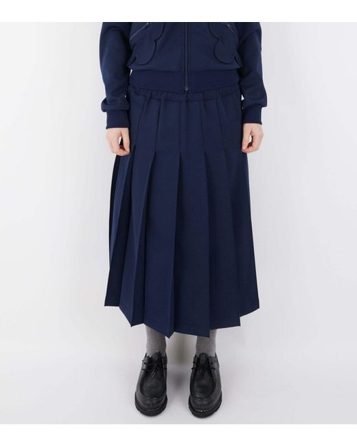 Comme des Garçons Blue Pleated Skirt