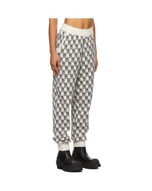 we11done Multicolor Monogram Intarsia-Knit Track Pants