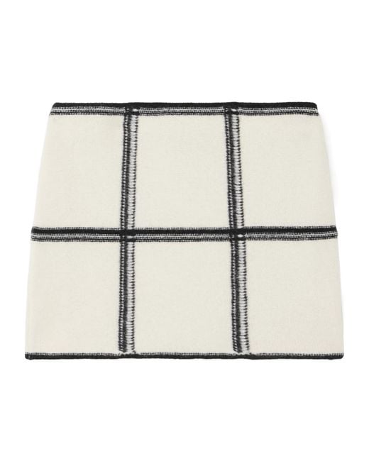 Missoni Natural Checked Wool Mini Skirt