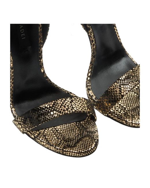 Casadei Metallic Sandale Blade Goldfinger