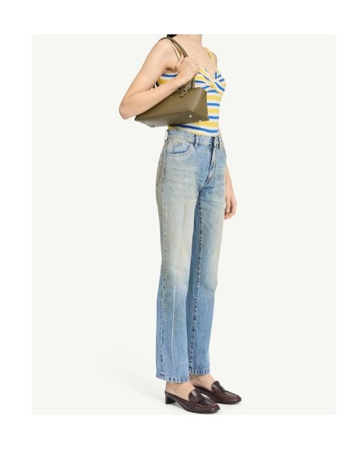 MM6 by Maison Margiela Blue Straight-Leg Jeans