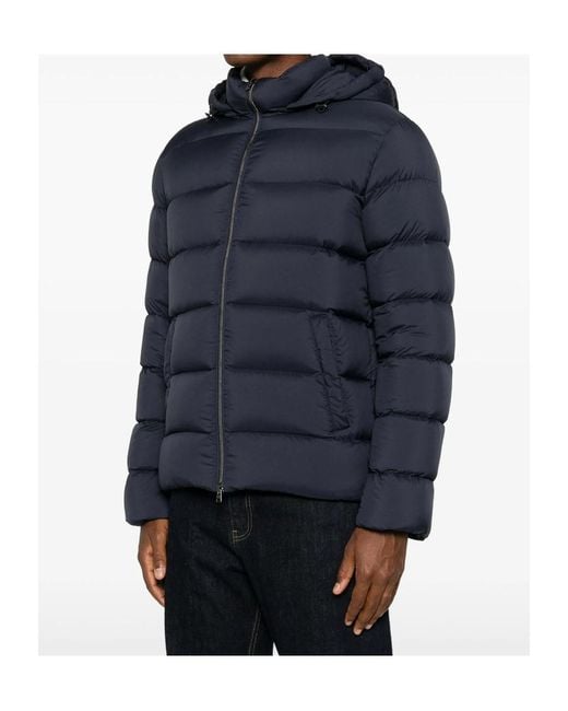 Herno Blue Long-Sleeve Jacket for men