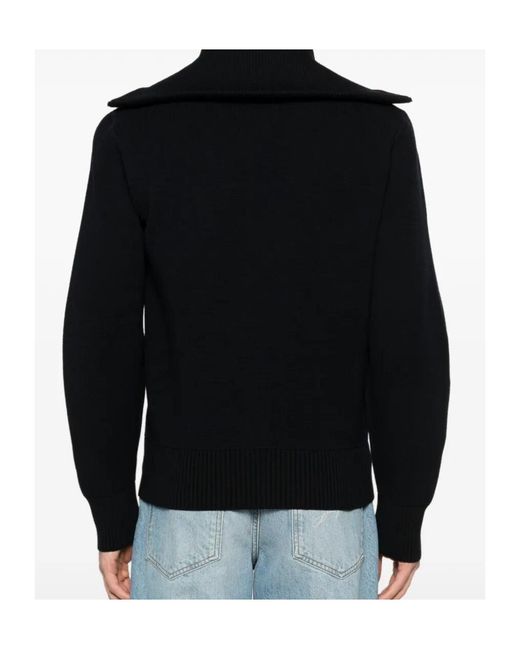 Bottega Veneta Black Long-Sleeved Cardigan for men