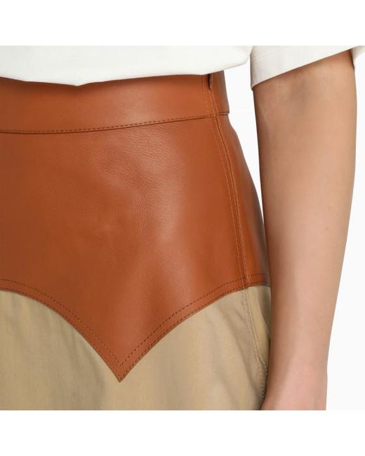 Loewe Natural Panelled Mid-Length Skirt