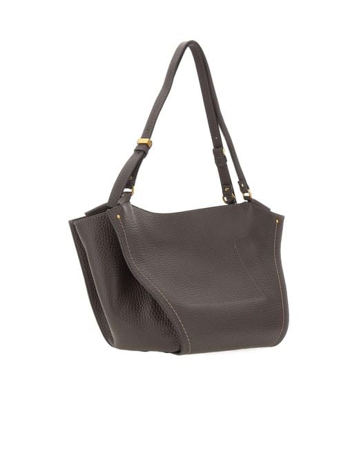 Gianni Chiarini Gray Bloom Tulip Shoulder Bag
