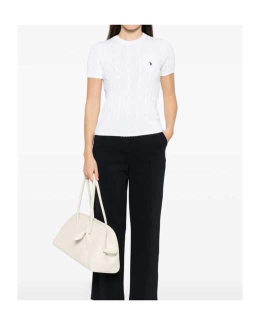 Polo Ralph Lauren White Short-Sleeved Crewneck Jumper
